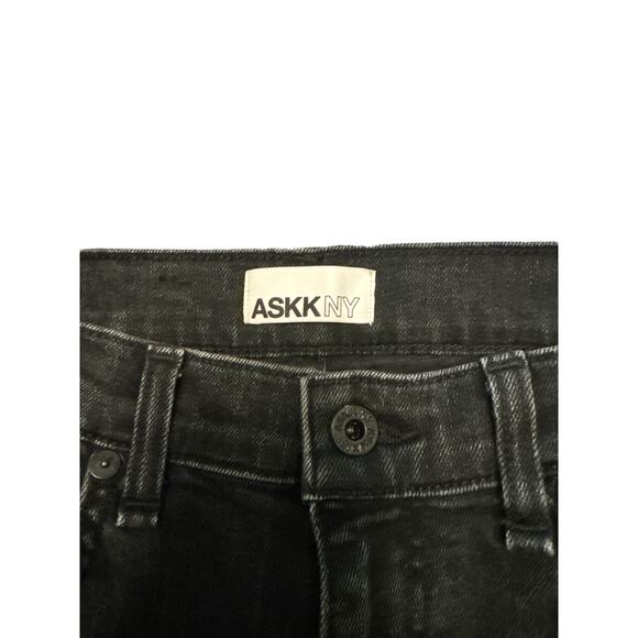 ASKK NY Black Raw‑Hem High‑Rise Flare Jeans Size 29 – EUC Designer Denim - Picture 5 of 5